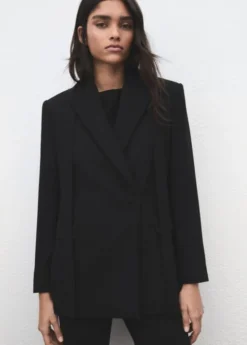 Suit jacket with scarf