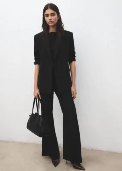 Suit jacket with scarf