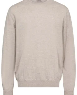 Sweater Knitted Crew Neck With Patch Merino Wool