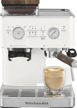 Tilbehørssæt i valnød til semiautomatisk espressomaskine