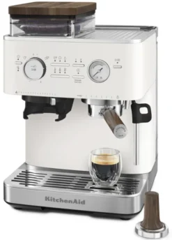 Tilbehørssæt i valnød til semiautomatisk espressomaskine