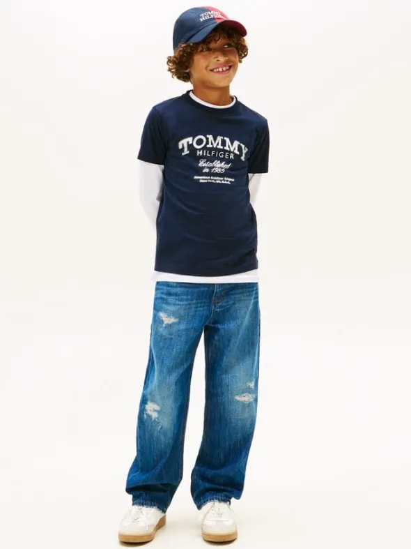 TOMMY FADED PRINT T-SHIRT SS