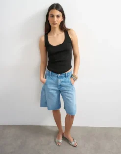 TSBRITT SL RIB SCOOP CURVE HEM VEST
