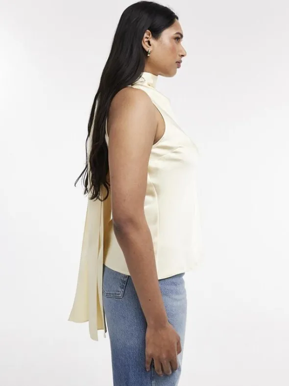 TSEVINE SCARF TOP WVN