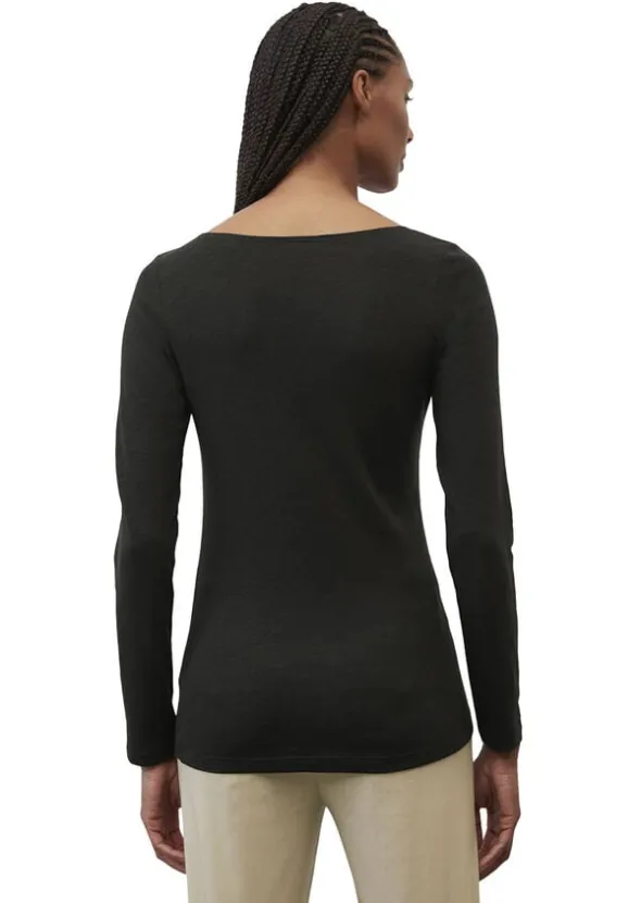 T-shirt, long sleeve, boat neck