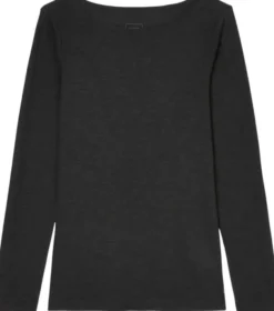 T-shirt, long sleeve, boat neck