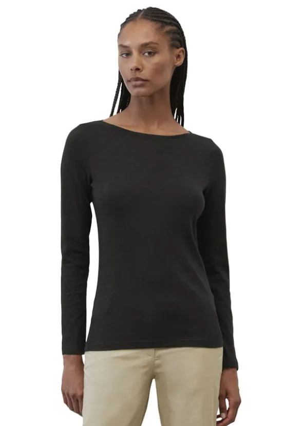 T-shirt, long sleeve, boat neck