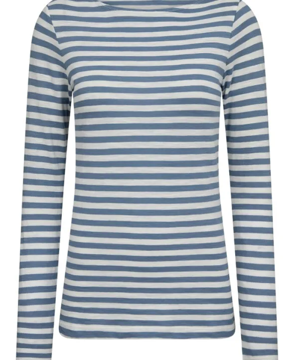 T-shirt, long sleeve, boat neck, st