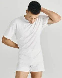 T-shirt O Neck Rib Pure Cotton