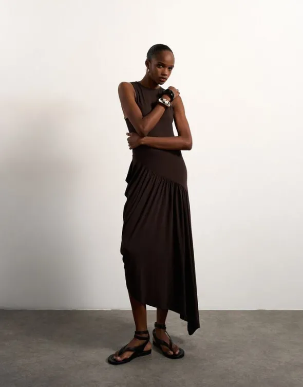 TSJULIE BUBBLE HAM MAXI DRESS JRS