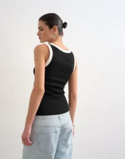 TSRAJA RIB SCOOP NECK VEST JRS