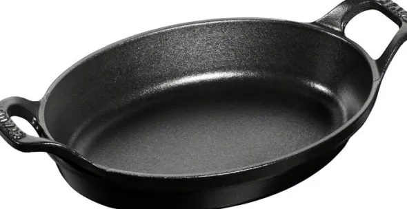 Ugnsform 21 Svart Oval Gjutjärn