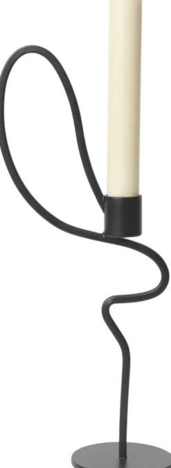 Valse Candle Holder - High - Black