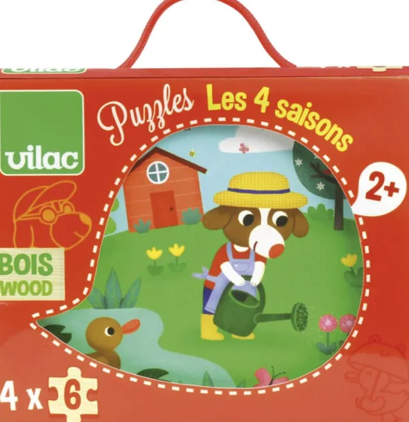 Vilac - Puslespil 4x6 brk - De 4 årstider