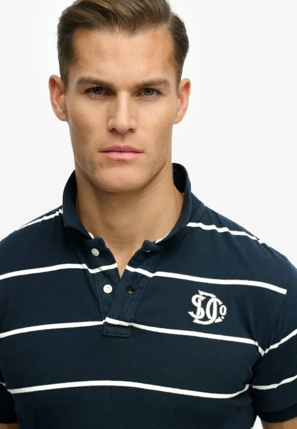 VINTAGE STRIPE JERSEY POLO