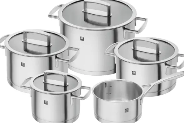 Vitality 5-st, Gryt & kastrullset, Silver