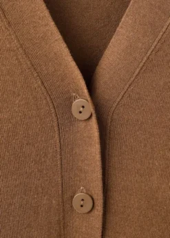 V-neck knitted cardigan