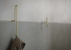 Wall Hook, Matt Gold, Small x2