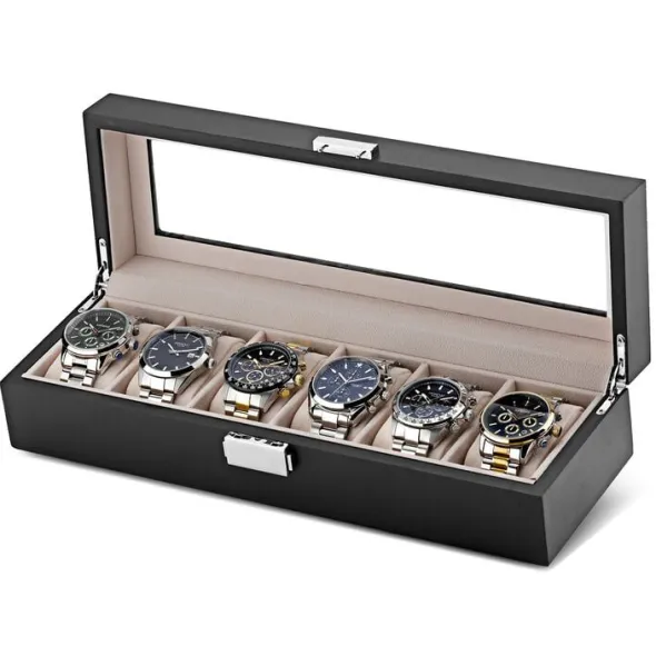 Watch Box 6 Watches Black Wood DIT0