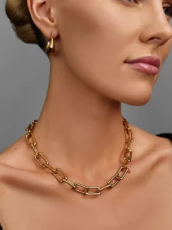 Women's Gold Paperclip Chain