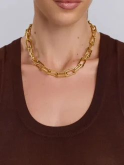 Women's Gold Paperclip Chain